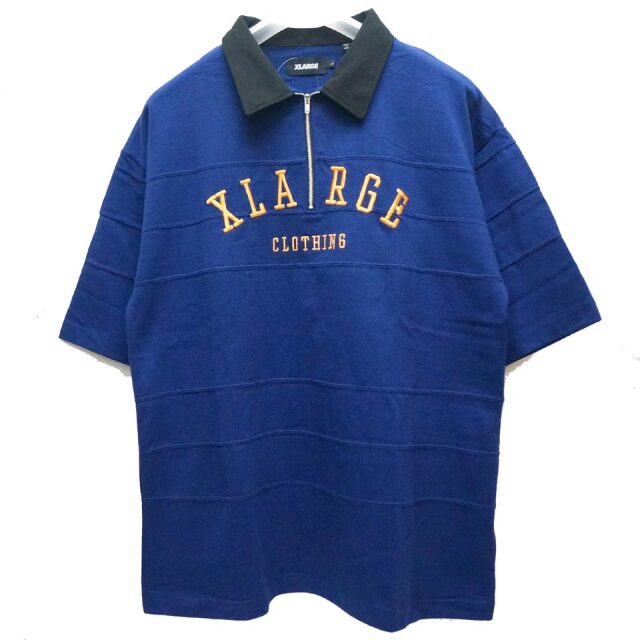 エクストララージ XLARGE ハーフジップ Tシャツ RUBGY ZIP S/S SHIRT ラガーシャツ ネイビー 紺 NAVY 101222014010 エクストララージ XLARGE ハーフジップ Tシャツ RUBGY ZIP S/S SHIRT ラガーシャツ ネイビー 紺 NAVY 101222014010