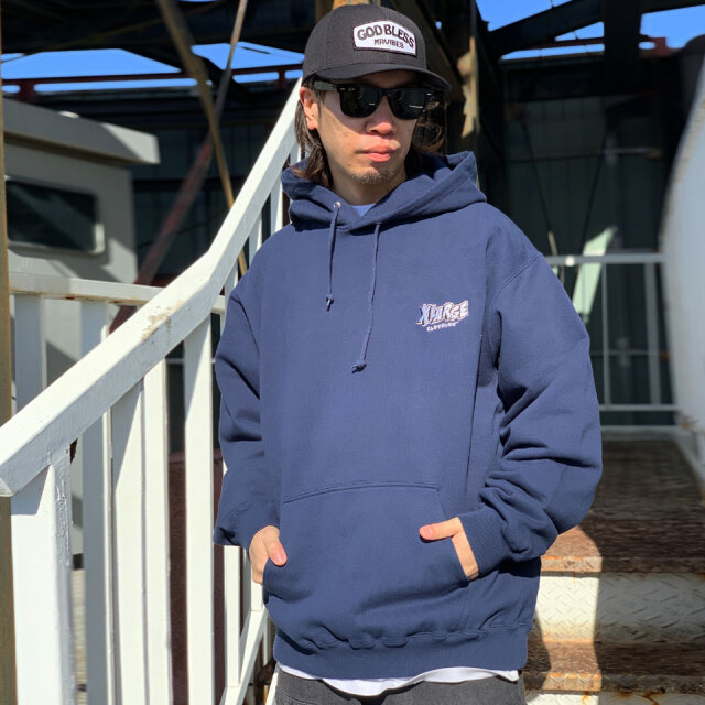 XLARGE パーカー ネイビー XLARGE | エクストララージ(メンズ)の