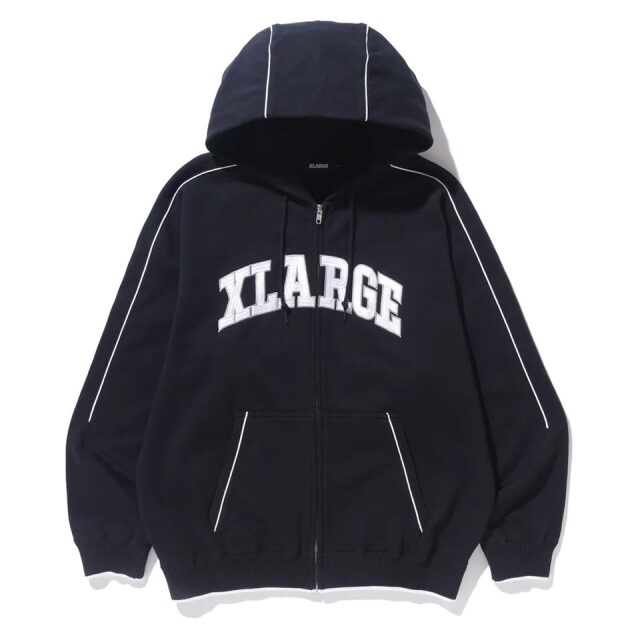 XLARGE / PIPING ZIP UP HOODED SWEATSHIRT