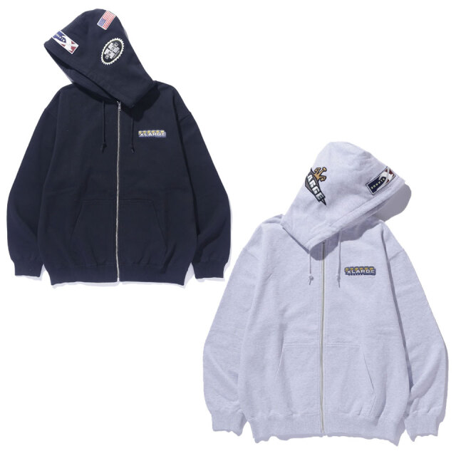 XLARGE / MULTI EMBLEM ZIP HOODED SWEATSHIRT