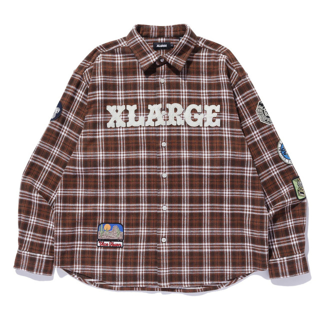 XLARGE / PATCHED FLANNEL SHIRT
