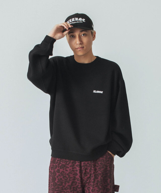 XLARGE / SLANTED OG CREWNECK KNIT TOP