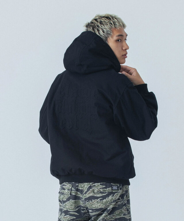XLARGE / EMBOSSED OLD ENGLISH HOODED WORK JACKET