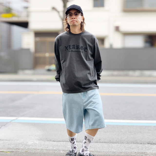 XLARGE / PIGMENT DYED OLD ENGLISH LOGO L/S TEE