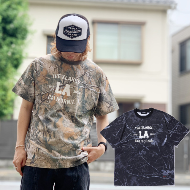全2色 エクストララージ XLARGE Tシャツ TREE CAMO S/S TEE 半袖 ツリーカモ リアルツリー REAL TREE ブラック 黒 BLACK 101253011008