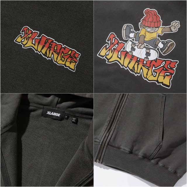 XLARGE / PIGMENTDYE INDY GRAB ZIP HOODED SWEAT SHIRT