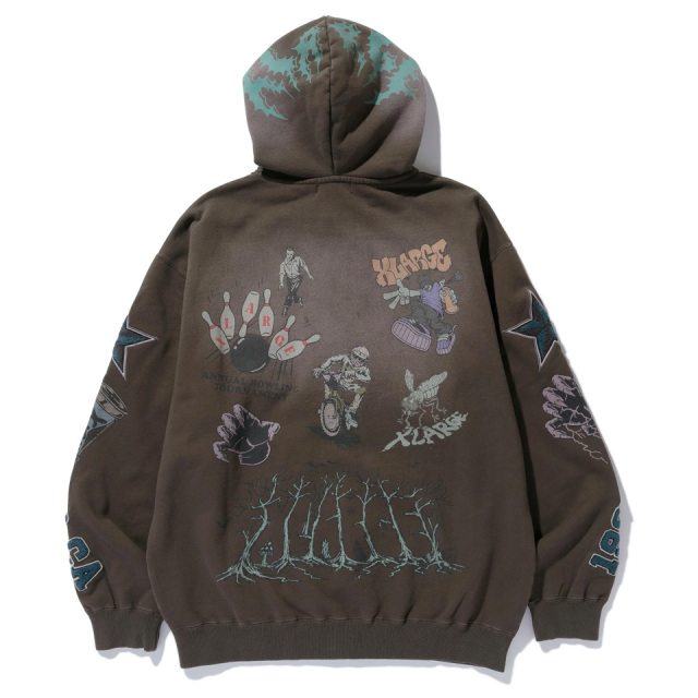 XLARGE / MULTI LOGO ZIP UP HOODED SWEATSHIRT