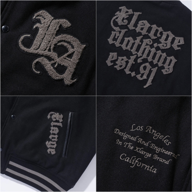 Xlarge スカジャン ブラック LOS ANGELES XLARGE エクストララージ リバーシブルフラッグ GAL スーベニア