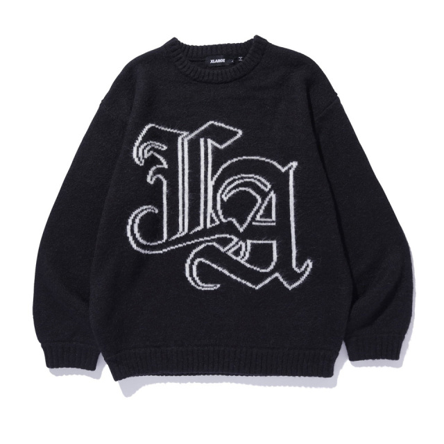 エクストララージ XLARGE ニット セーター OLD ENGLISH MOHAIR KNIT SWEATER  ブラック 黒 BLACK  101254015003
