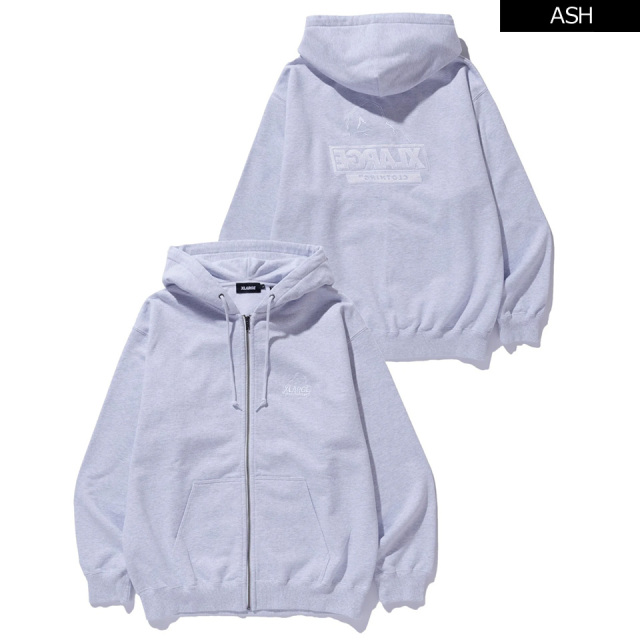 XLARGE / BACKSIDE OG ZIP UP HOODED SWEATSHIRT