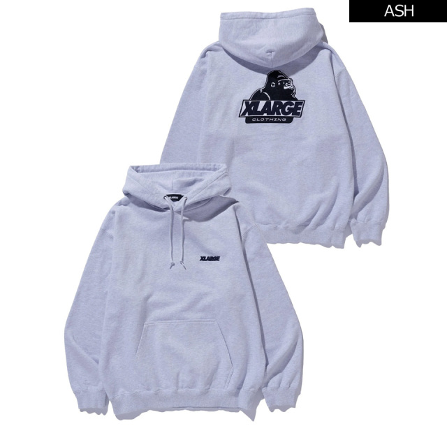 X-LARGE STANDARD LOGO フーディー XL ASH Lサイズ X-LARGE メンズ