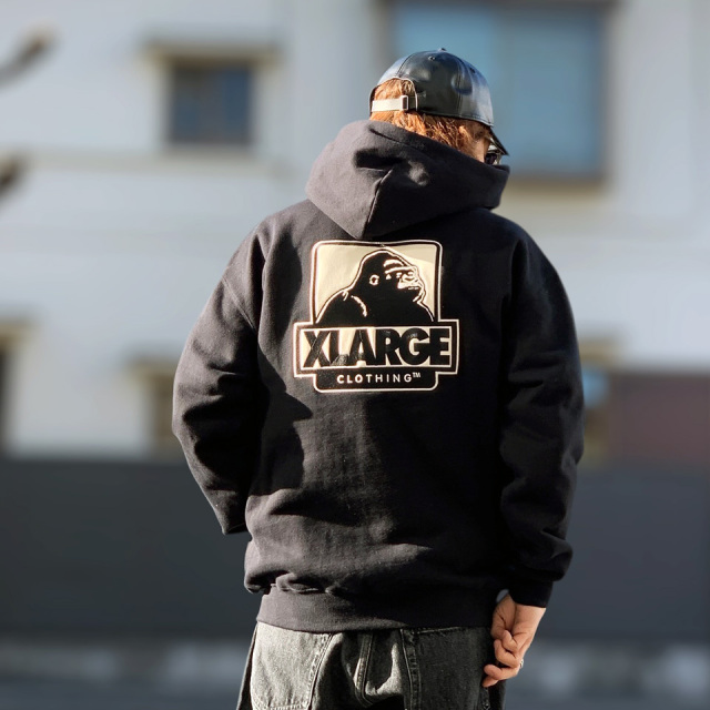 XLARGE / OG BOX ZIP UP HOODED SWEATSHIRT