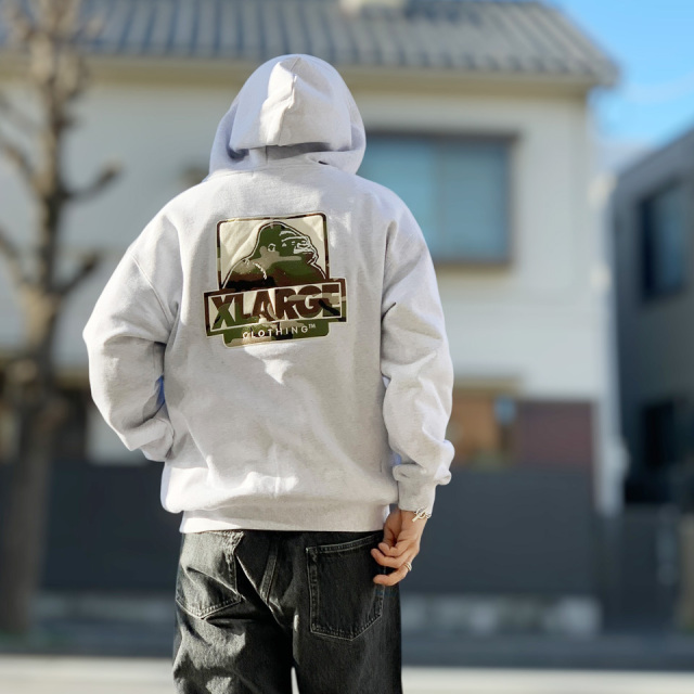 XLARGE / OG BOX ZIP UP HOODED SWEATSHIRT