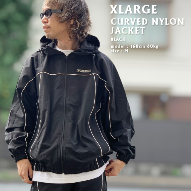 XLARGE エクストララージ CURVED NYLON JACKET (101263021007)
