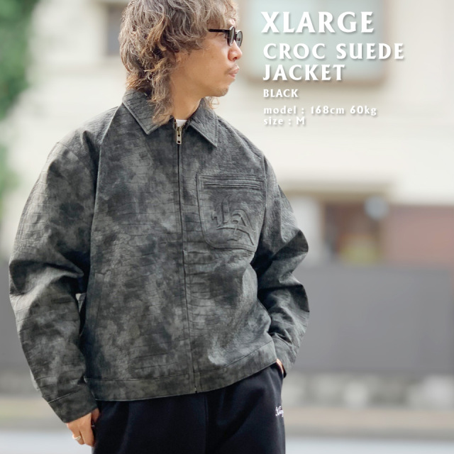 XLARGE エクストララージ CROC SUEDE JACKET (101263021008)