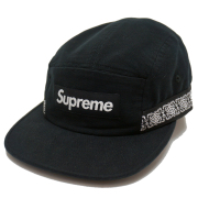 SUPREME シュプリーム SIDE TAPE CAMP CAP ブラック 黒 BLACK