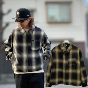 全2色 キャルトップ CALTOP USA カルトップ 別注ドリズラージャケット OMBRE CHECK DRIZZLER JACKET オンブレチェック BLACK/IVORY BROWN/KHAKI ブラック ブラウン