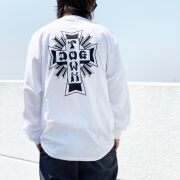 ドッグタウン DOG TOWN ロンT Tシャツ CROSS LOGO L/S Tee 定番 クロスロゴ 長袖 ホワイト 白 WHITE