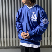 ファナティクス FANATICS プルオーバー V-NECK PULLOVER - LA DODGERS  MLB ドジャース ロイヤルブルー 青 ROYAL ML2324FW0007