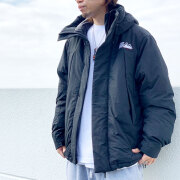ファーストダウン FIRST DOWN ダウンジャケット WRAP DOWN PARKA フードダウン 2022年モデル ブラック 黒 BLACK アウター ショートダウン F342520C