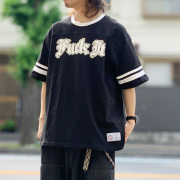 【SALE 50%OFF】ハフ HUF Tシャツ IVES FOOTBALL SHIRT 半袖 リンガーTシャツ ブラック 黒 BLACK  KN00548SU25