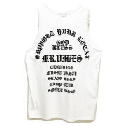 MRV by Mr.vibes タンクトップ GOD BLESS TANKTOP オリジナル ホワイト 白 WHITE