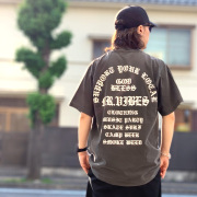 MRV by Mr.vibes Tシャツ GOD BLESS WASHED S/S Tee ウォッシュ加工 ビンテージ加工 ブラック 黒 BLACK