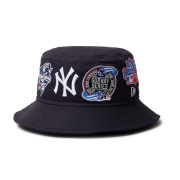 ニューエラ NEW ERA バケットハット BUCKET-01 MLB Many Patch HAT ハット 帽子 総柄 刺繍 ニューヨーク・ヤンキース NY ネイビー 紺 NAVY 14388517
