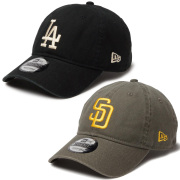 ニューエラ NEW ERA ローキャップ 帽子 9TWENTY Washed Duck CAP LA SD ドジャース パドレス ブラック モス BLACK MOSS 黒