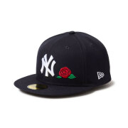 ニューエラ NEW ERA キャップ 59FIFTY With Rose ニューヨーク・ヤンキース ネイビー NY YANKEES ネイビー 紺 NAVY 14668144