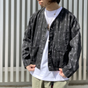 【SALE30%OFF】全2色 PENNEY'S ペニーズ エンジニアジャケット PRINTED ENGINEER JACKET 総柄 トライバルカモ TRIBAL CAMO 有刺鉄線 PN25S01400