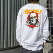 全3色 パウエルペラルタ POWELL PERALTA ロンT Tシャツ  RIPPER L/S Tee リッパー 定番 ホワイト ブラック フォレストグリーン 白 黒 緑 WHITE BLACK GREEN