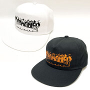 スラッシャー THRASHER スナップバック キャップ ANTIHERO PIGEON MAG SNAPBACK 帽子 アンタイヒーロー アンチヒーロー ブラック ホワイト BLACK WHITE 黒 白