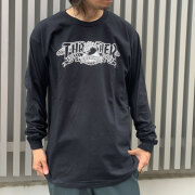 スラッシャー THRASHER ロンT Tシャツ ANTIHERO MAG BANNER LS Tee アンタイヒーロー アンチヒーロー ブラック 黒　BLACK