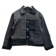 【SALE40%OFF】スリフティルック THRIFTY LOOK リメイクデニムジャケット Levi's DENIM REMAKE PLEATS JACKET 1st ブラックデニム 黒 BLACK (#5)