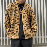 タウンクラフト TOWNCRAFT シャギーカーディガン SHAGGY RAGLAN CARDIGAN モヘア ベージュ BEIGE レオパード LEOPARD ヒョウ柄