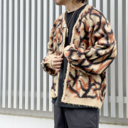 【20%OFF】タウンクラフト TOWNCRAFT シャギーカーディガン SHAGGY RAGLAN CARDIGAN モヘア ベージュ BEIGE トライバルカモ