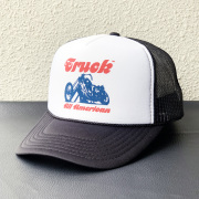 トラックブランド TRUCK BRAND メッシュキャップ TRUCK ALL AMERICAN TRUCKER CAP トラッカーキャップ 帽子 ブラック/ホワイト 黒 BLACK