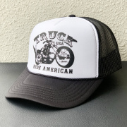 トラックブランド TRUCK BRAND メッシュキャップ ROAD RIDE AMERICAN TRUCKER CAP トラッカーキャップ 帽子 ブラック/ホワイト 黒 BLACK