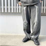 再入荷 バンソン VANSON スウェットパンツ BONE SWEAT PANTS ビンテージ加工 ブラック 黒 BLACK RZV-2403