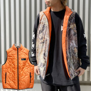 【SALE 30%OFF】ワイルドシングス WILD THINGS リバーシブルベスト インナーダウン REVERSIBLE BELAY VEST リアルツリーカモ REALTREE CAMO オレンジ ORANGE WT24121SK