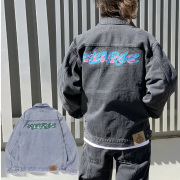 全2色 エクストララージ XLARGE デニムジャケット SIDE CUTTING DENIM JACKET Gジャン ブラックデニム ライトインディゴ セットアップ 101251021007