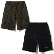 全2色 エクストララージ XLARGE ショートパンツ SWEAT CARGO SHORT PANT カーゴショーツ ブラック 黒 BLACK カモ CAMO 迷彩 101252031006