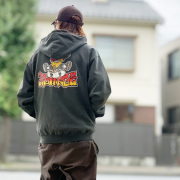 【SALE30%OFF】エクストララージ XLARGE ジップパーカー PIGMENTDYE INDY GRAB ZIP HOODED SWEAT SHIRT フーディー ブラック BLACK 黒 101253012024