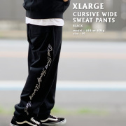 XLARGE エクストララージ CURSIVE WIDE SWEAT PANTS (101263031013)