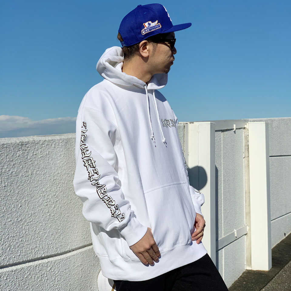 MRV by Mr.vibes ミスターバイブス オリジナル パーカー ANIMAL CHILL P/O HOODIE ヘビーウェイト ホワイト 白