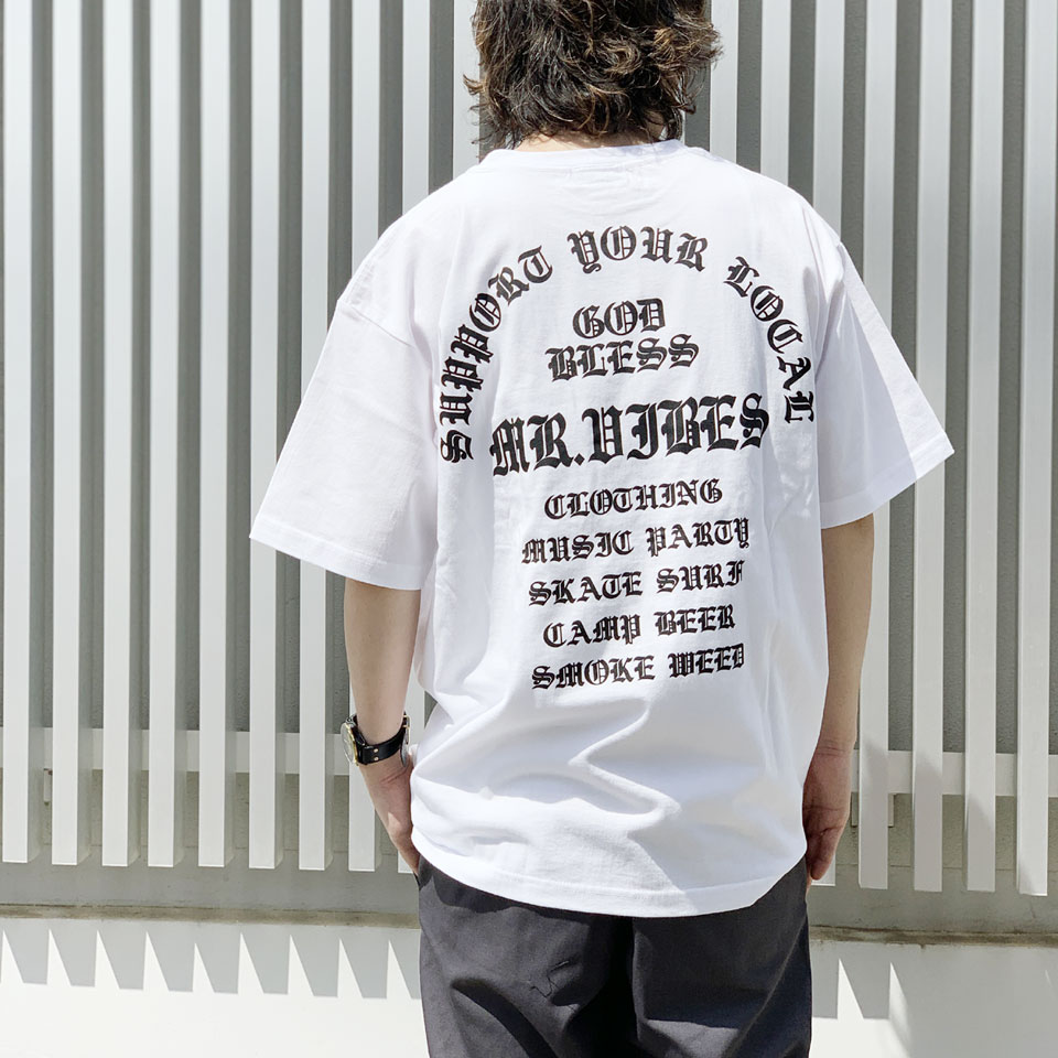 MRV by Mr.vibes Tシャツ GOD BLESS S/S Tee 2024 半袖 オリジナル ホワイト 白 WHITE