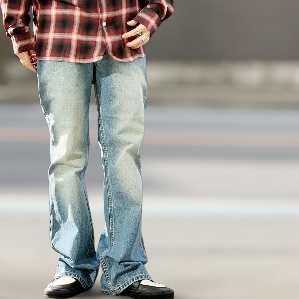 NEO BLUE ネオブルー FLARE BAGGY JEANS (FX-302)