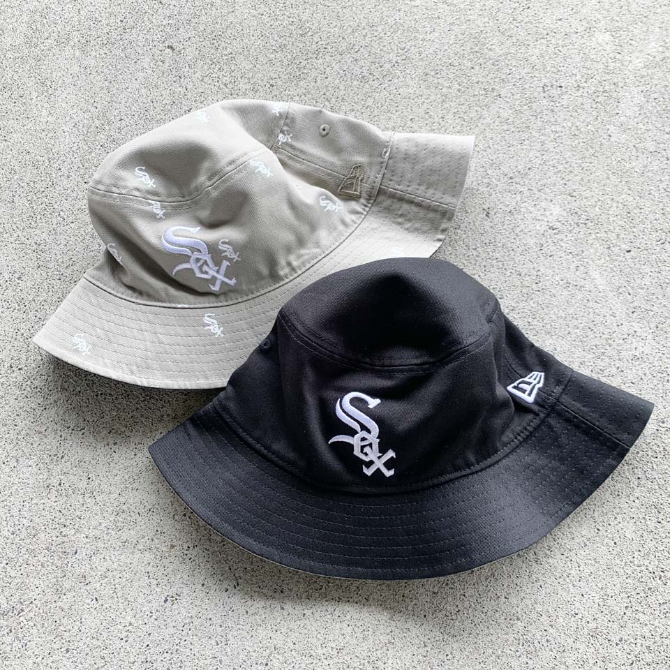 ニューエラ NEW ERA リバーシブル バケットハット BUCKET-01 MLB REVERSIBLE - CHICAGO WHITE SOX  シカゴ ホワイトソックス 帽子 ハット ブラック/グレー 黒 BLACK