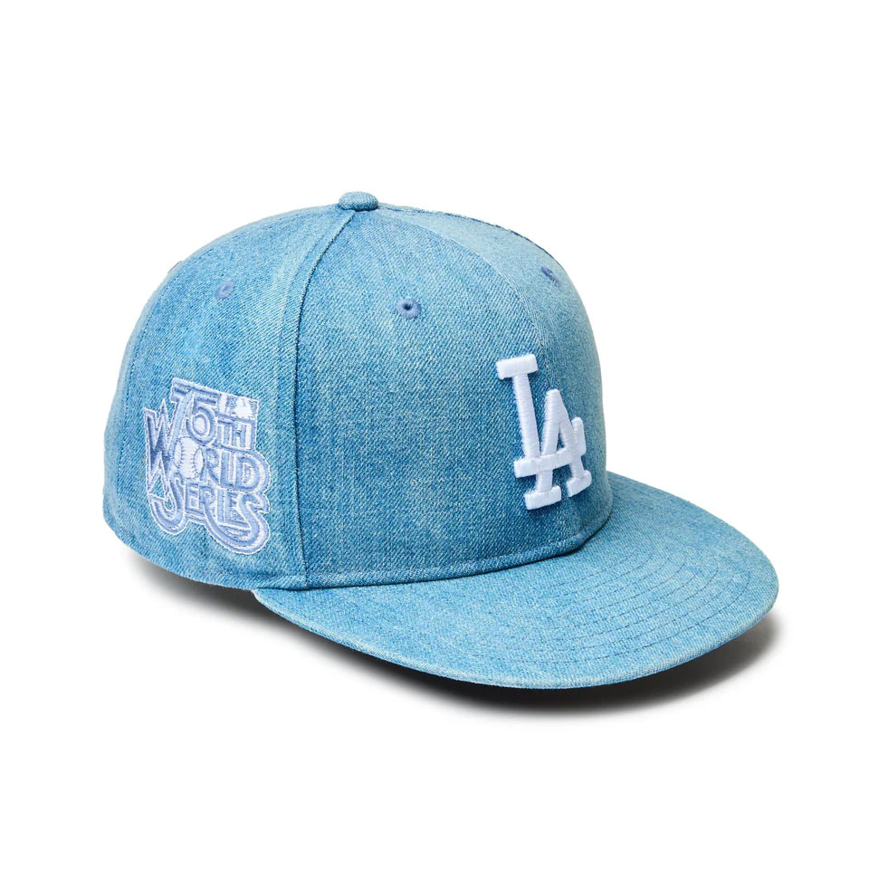 ニューエラ NEW ERA キャップ 59FIFTY Denim ロサンゼルス・ドジャース ワールドシリーズサイドパッチ ウォッシュドデニム WASHED DENIM